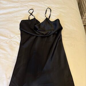 SHEIN Satin Black Dress